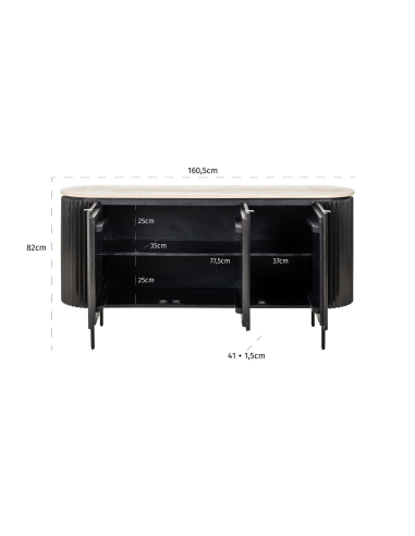 Buffet Hampton dark brown