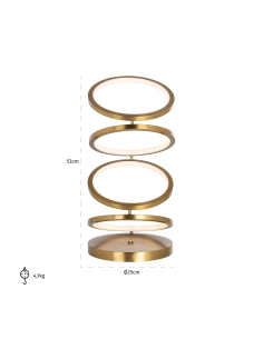 Tischlampe Jaimin brushed gold