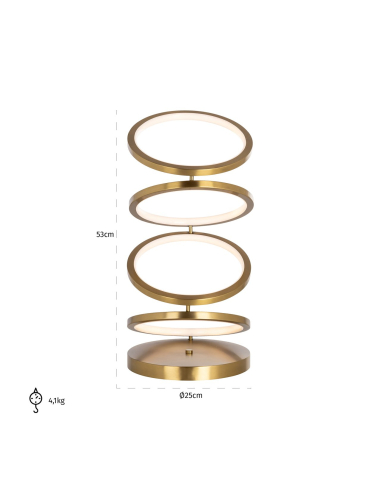 Tischlampe Jaimin brushed gold
