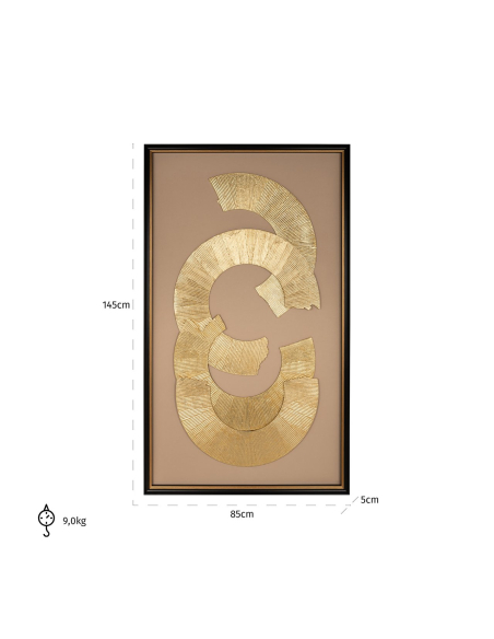 Eden wall art black/gold