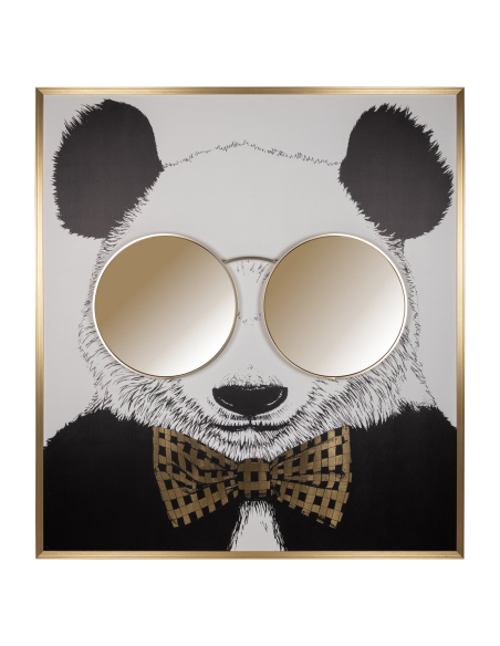Panda wall art black/gold