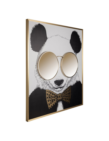 Wandkunst Panda Schwarz/Gold