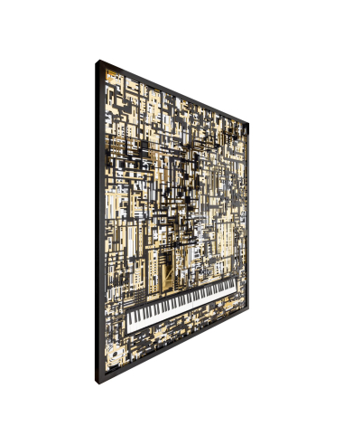 Arte mural Wibi negro/oro
