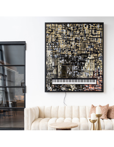 Wandkunst Wibi schwarz/gold