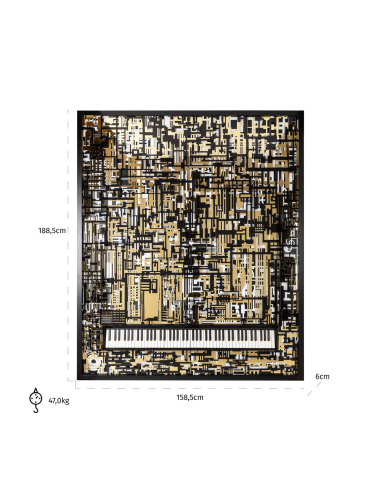 Wandkunst Wibi schwarz/gold