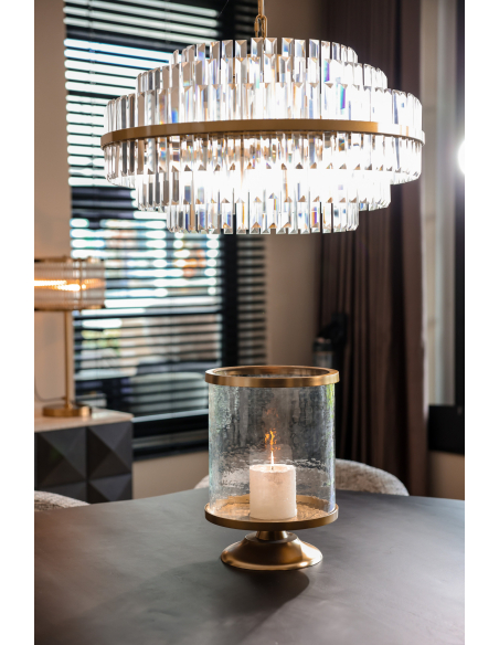Desire large brushed gold chandelier