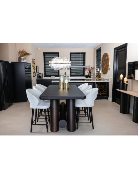 Lustre Desire dourado escovado grande