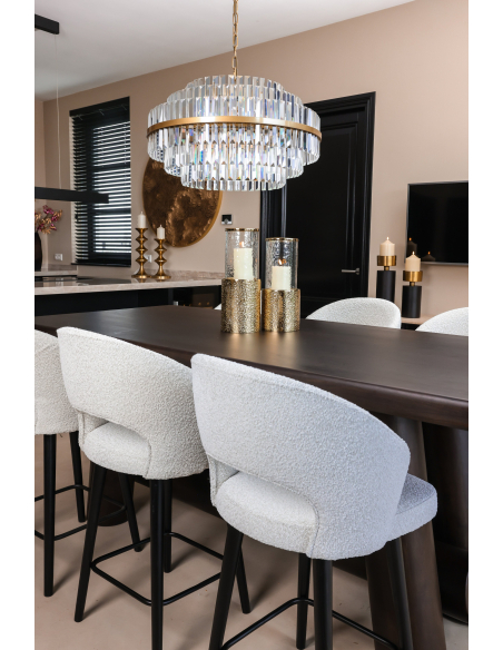 Desire large brushed gold chandelier