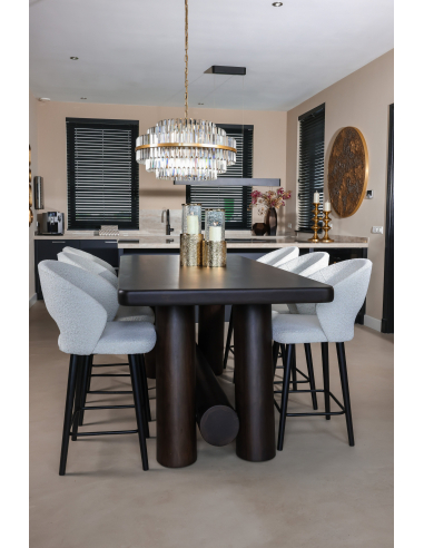Lustre Desire dourado escovado grande
