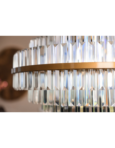 Desire large brushed gold chandelier