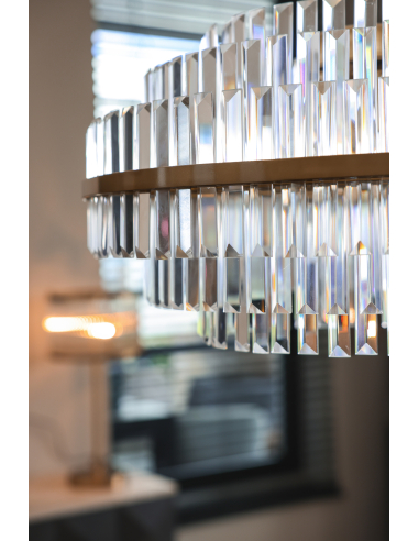 Desire large brushed gold chandelier