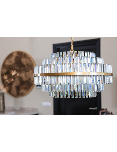 Desire large brushed gold chandelier