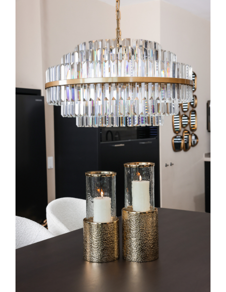 Desire large brushed gold chandelier