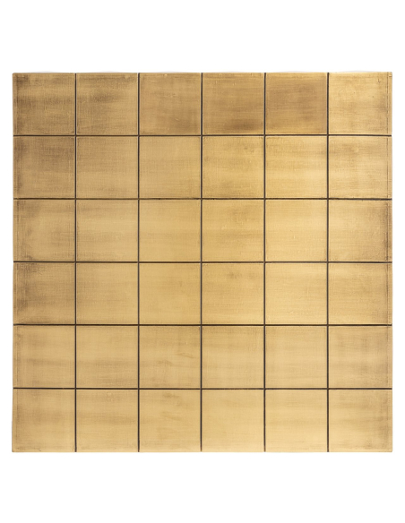 Salontafel Collada geborsteld goud incl. glazen blad