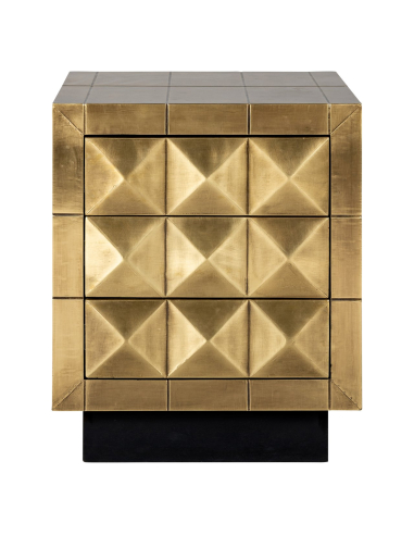 Collada brushed gold bedside table