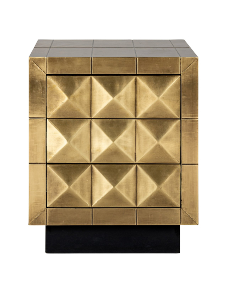 Collada brushed gold bedside table