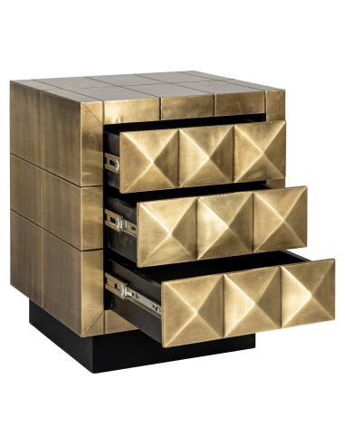 Comodino Collada brushed gold