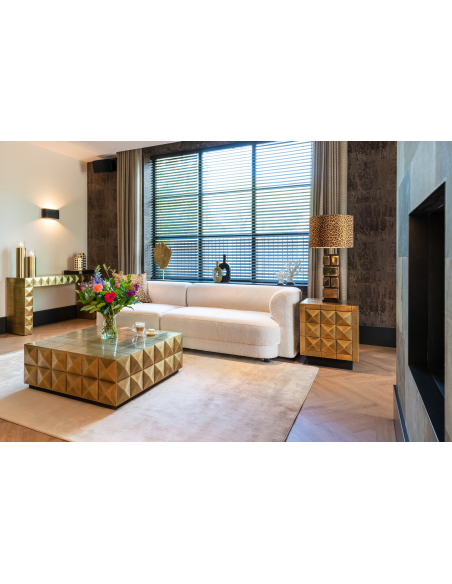 Mesita de noche Collada brushed gold