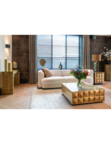 Mesita de noche Collada brushed gold