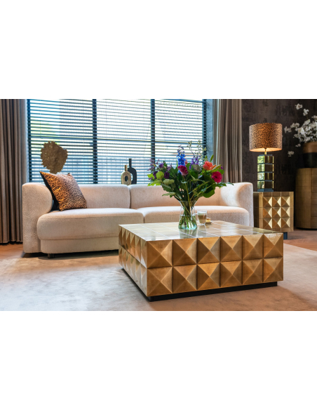 Collada brushed gold bedside table