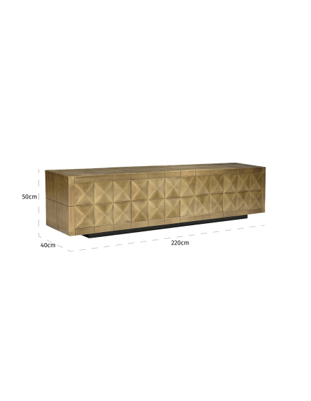 Collada TV unit brushed gold