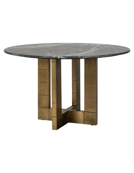 Esstisch Collada black/gold 130Ø