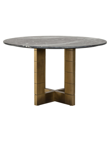 Mesa de jantar Collada preto/dourado 130Ø
