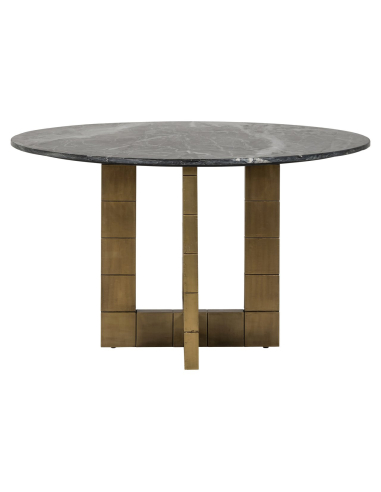 Eettafel Collada black/gold 130Ø