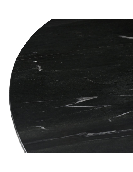Mesa de jantar Collada preto/dourado 130Ø