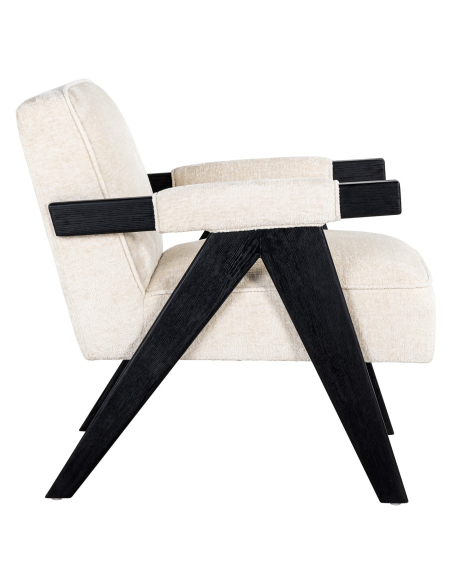 Loungefauteuil Cooper witte chenille