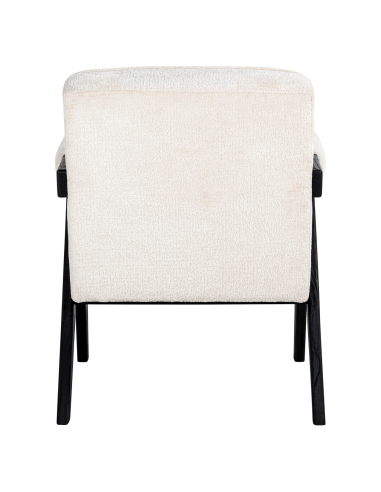 Loungefauteuil Cooper witte chenille