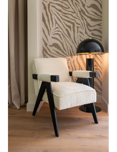 Loungefauteuil Cooper witte chenille