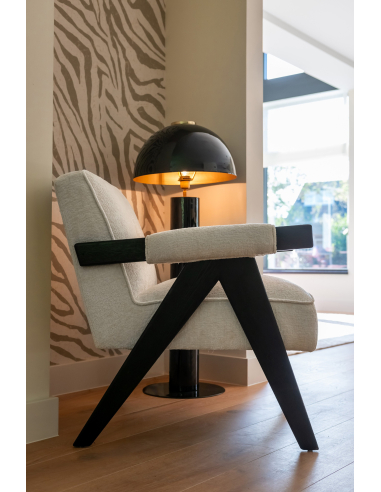 Loungefauteuil Cooper witte chenille