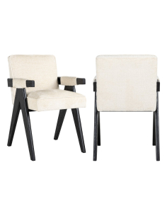 Chaise de salle à manger Cooper white chenille