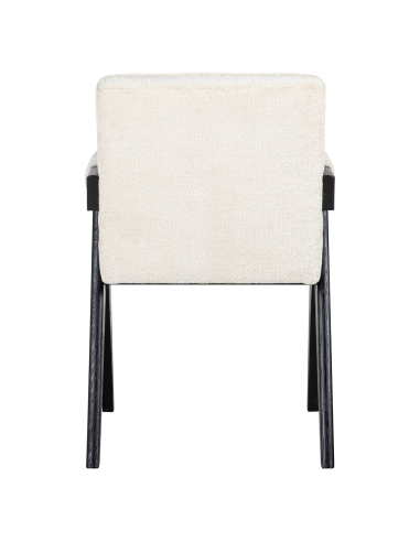 Eetkamerstoel Cooper witte chenille