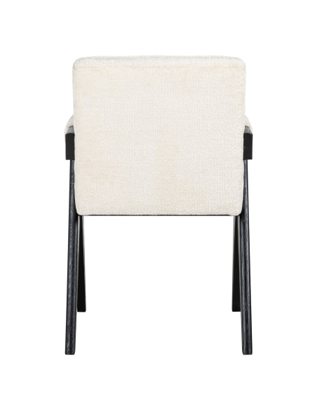 Cooper white chenille dining chair
