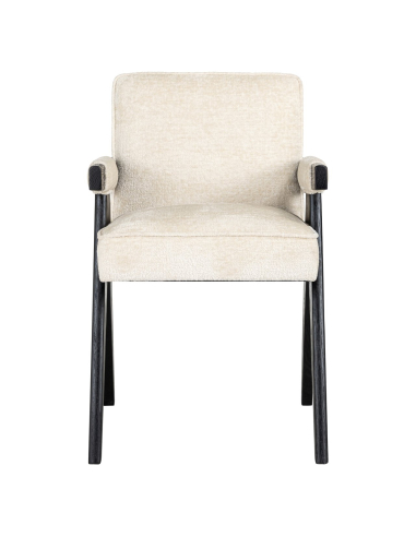Cooper white chenille dining chair