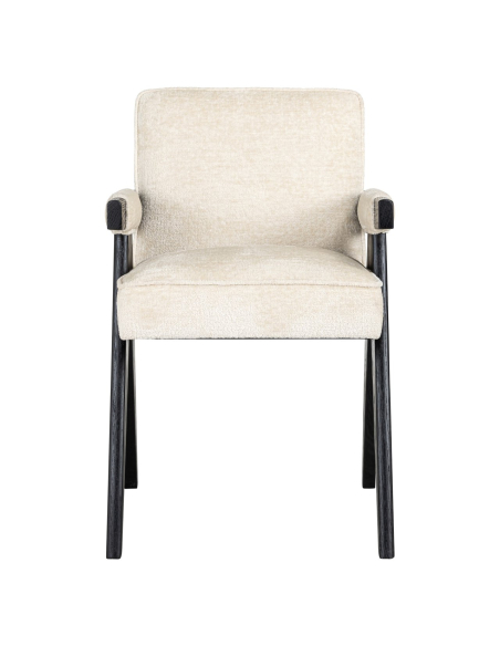 Cooper white chenille dining chair