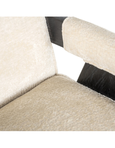 Silla de comedor Cooper white chenille