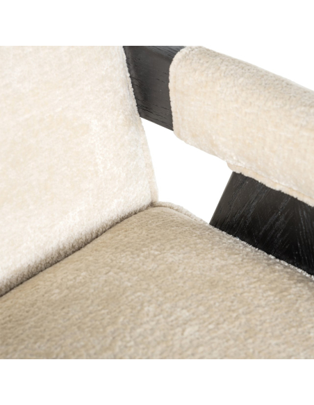 Cooper white chenille dining chair