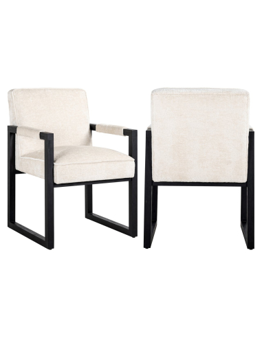 Eetkamerstoel Beck white chenille