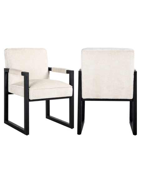 Eetkamerstoel Beck white chenille