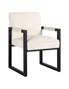 Eetkamerstoel Beck white chenille 2