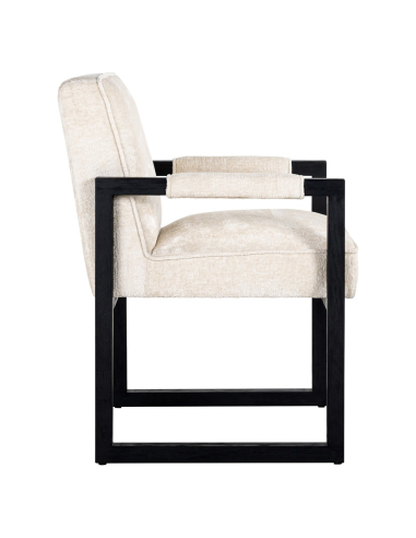 Eetkamerstoel Beck white chenille