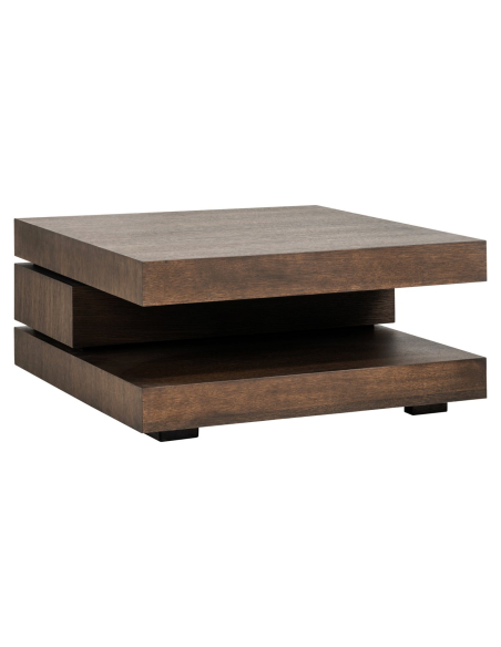 Oakura brown coffee table 90x90