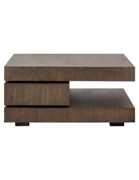 Mesa de centro Oakura castanho 90x90