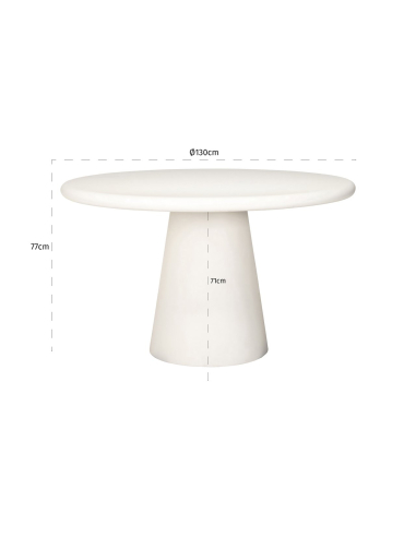 Esstisch Bloomstone white 130Ø