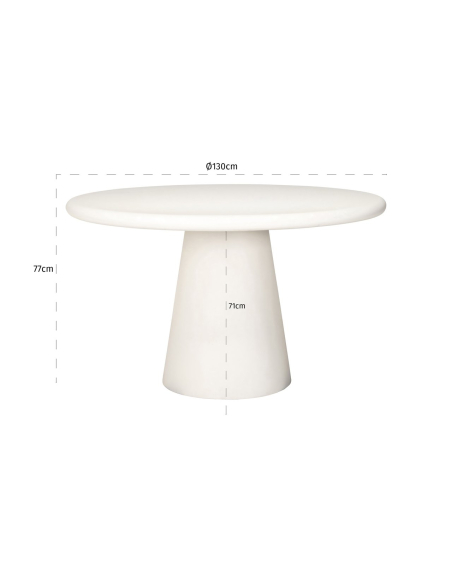 Mesa de jantar Bloomstone white 130Ø