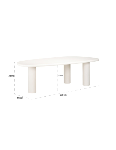 Bloomstone white dining table 235