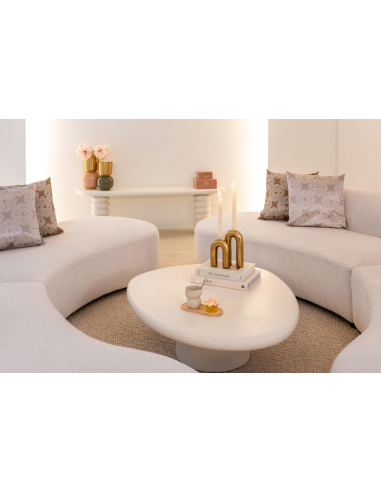 Bloomstone white coffee table 110x90